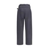Magliano Gray Cotton Casual Pants